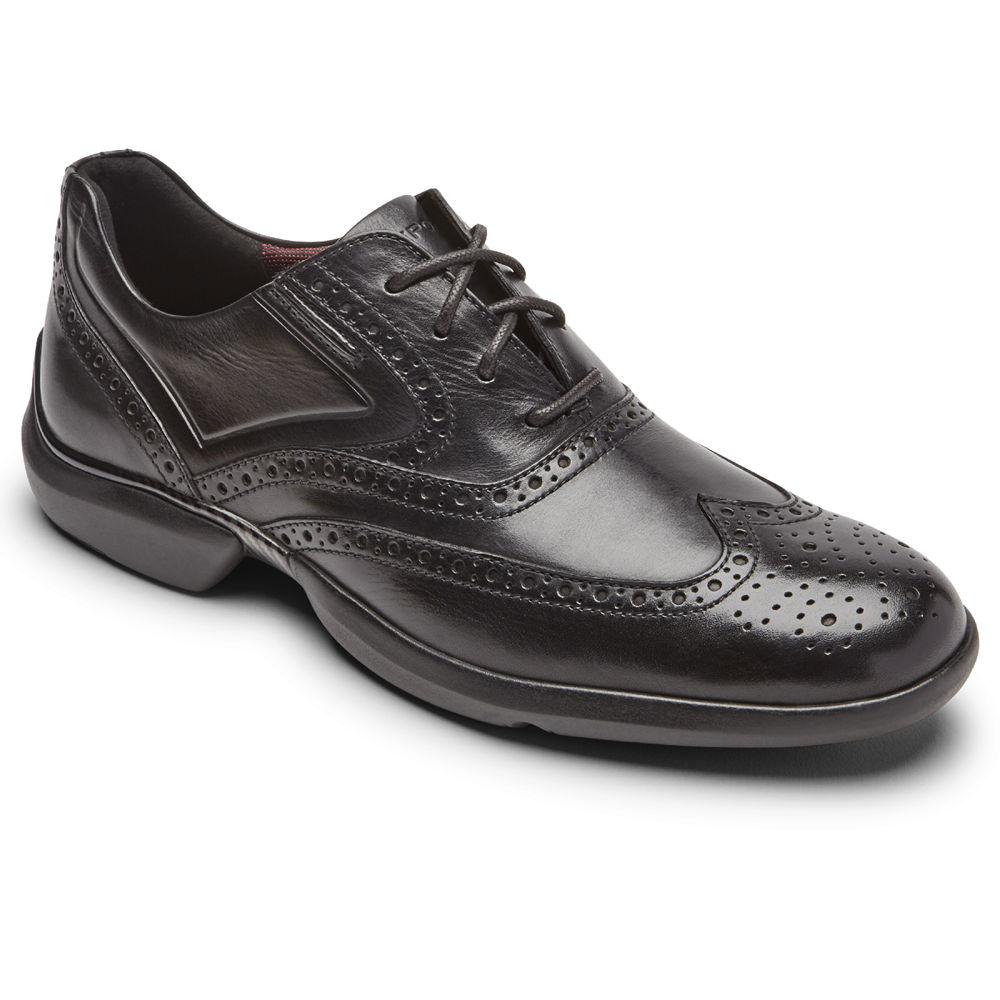 Rockport Singapore Mens Lace Up - Total Motion Advance Wingtip Black - IG3945280